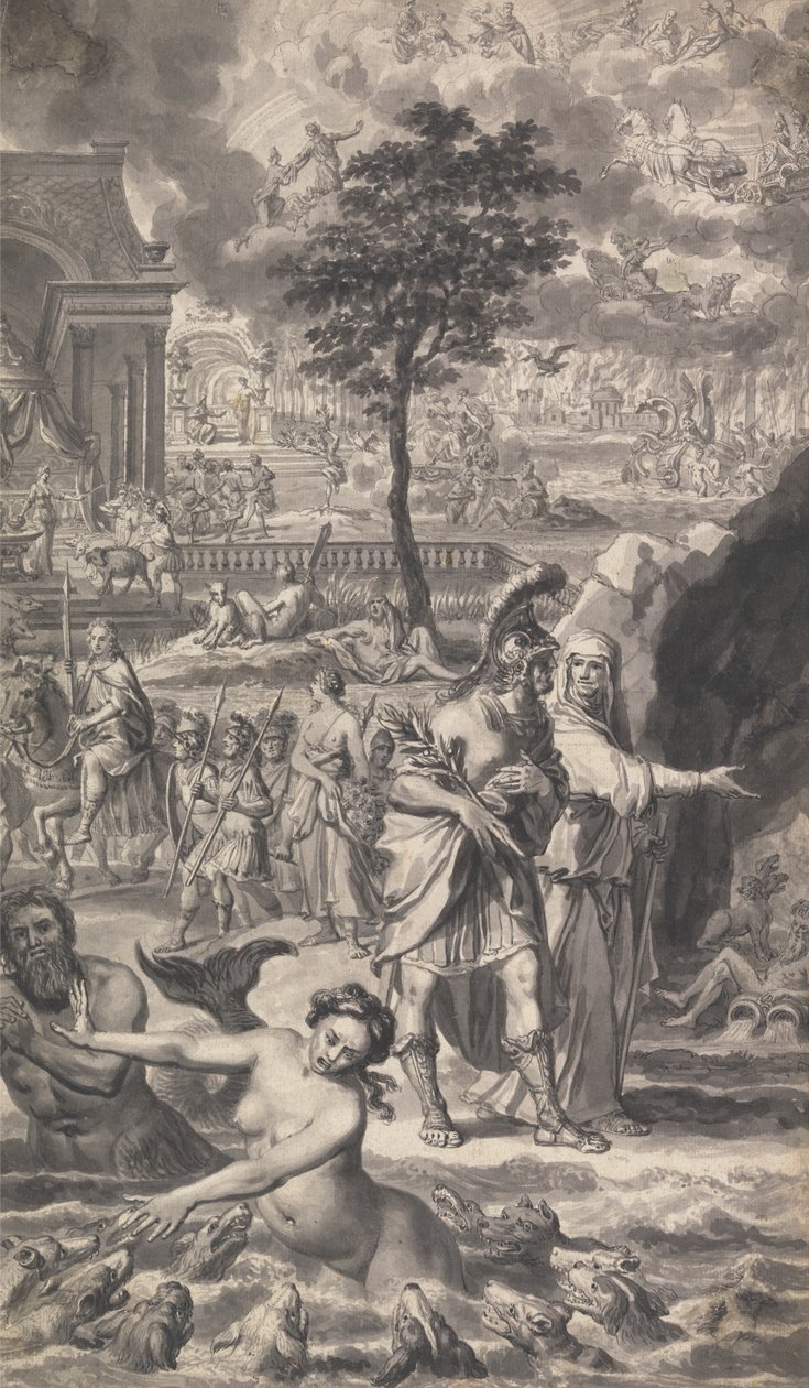 Ilustração da metamorfose de Tonson Ovid (uma de quatro) de Unknown artist