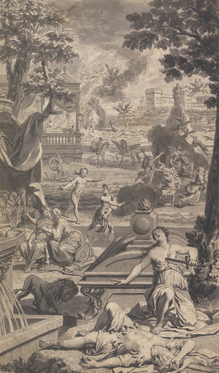 Ilustração da Metamorfose de Ovid de Tonson (três de quatro) de Unknown artist
