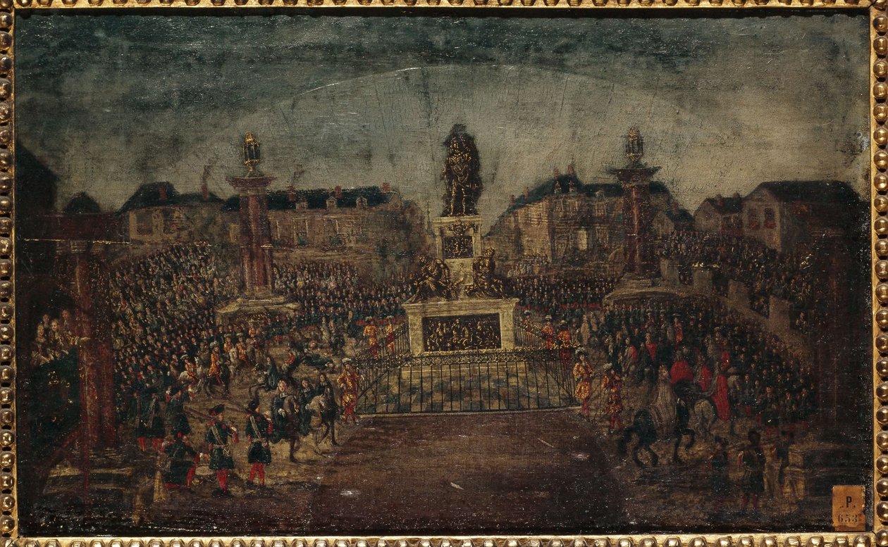 Inauguração da estátua de Luís XIV, Place des Victoires, actuais 1º e 2º arrondissement, 28 de março de Unknown artist