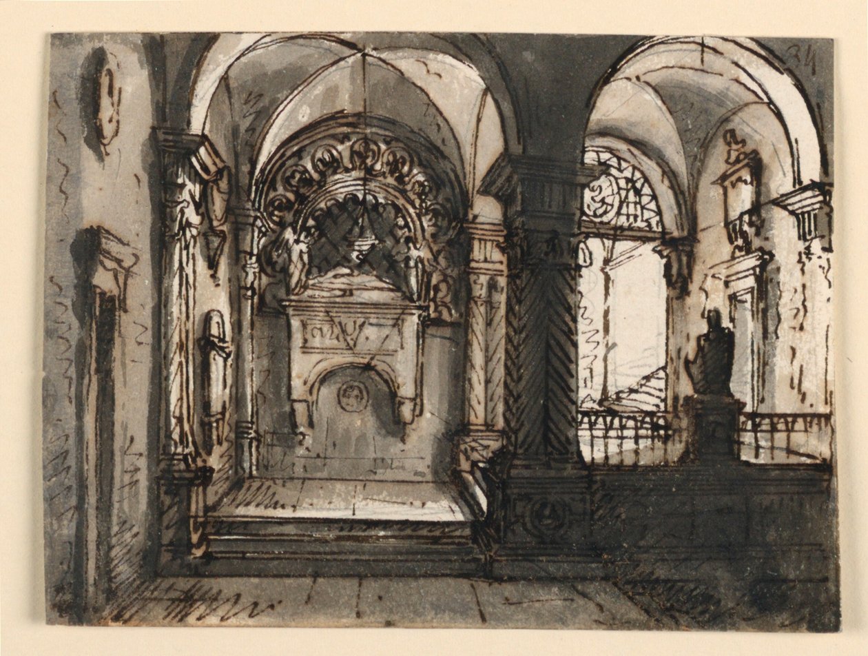 Interior do Edifício Eclesiástico de Unknown artist