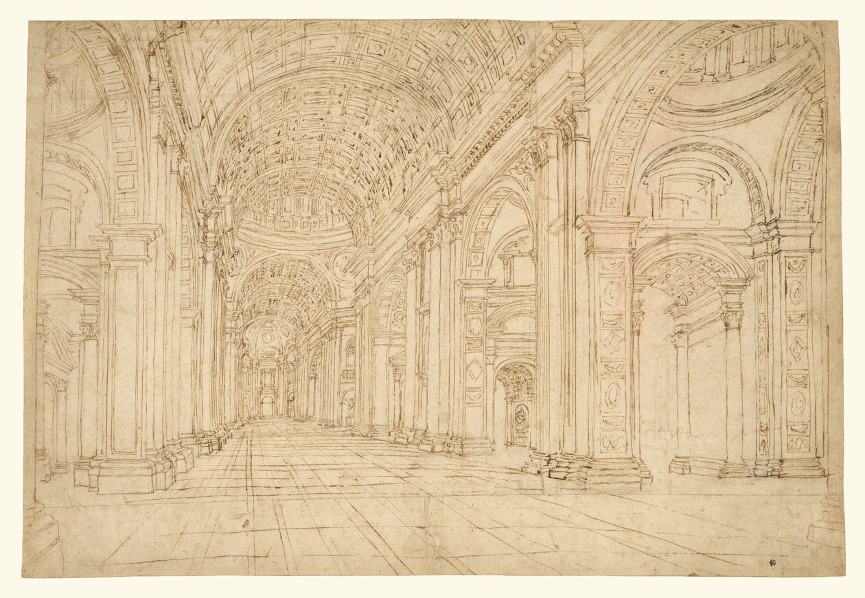Interior da Basílica de São Pedro de Unknown artist