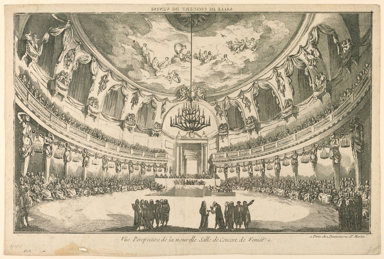Interior da nova sala de concertos, Veneza de Unknown artist