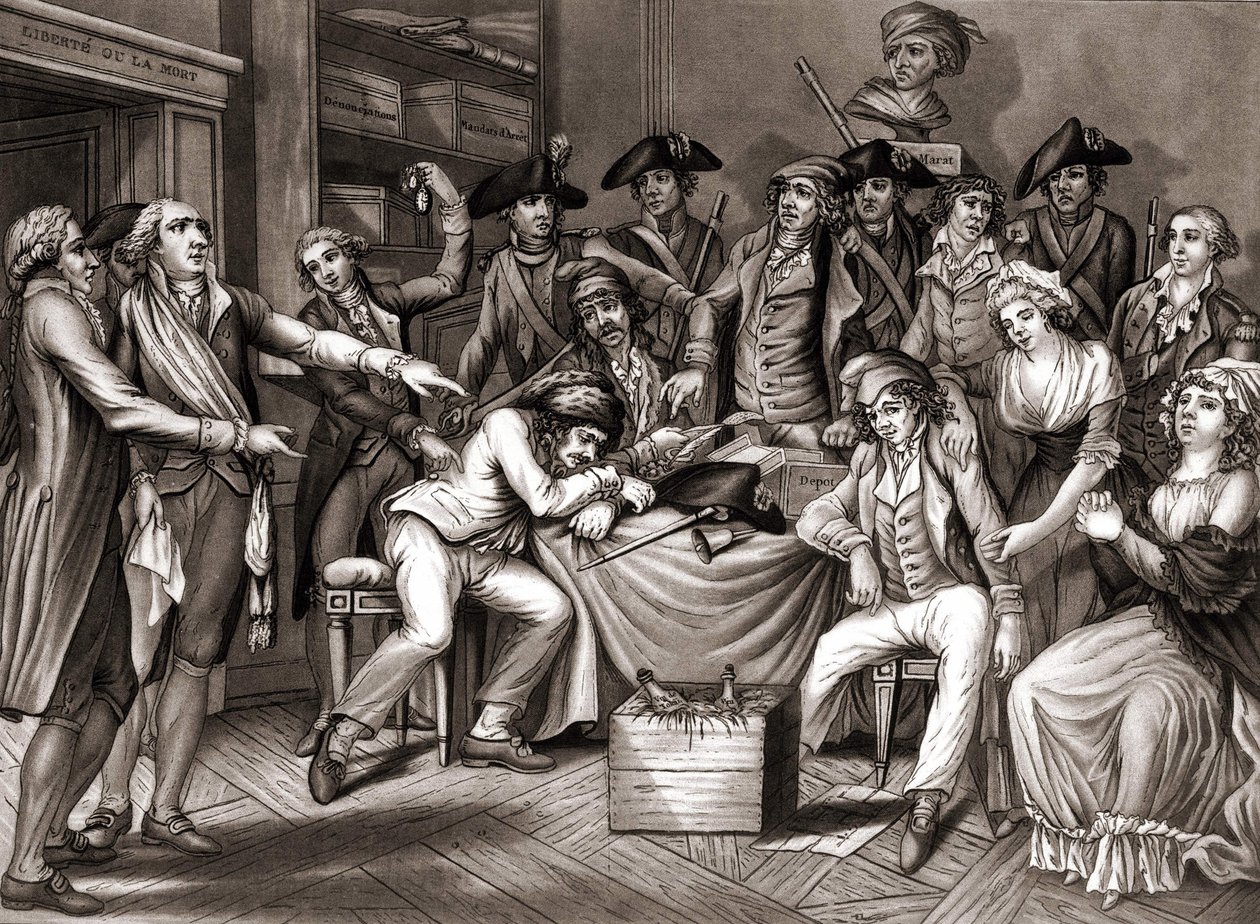 Interior do Comité Revolucionário. v. 1794. de Unknown artist