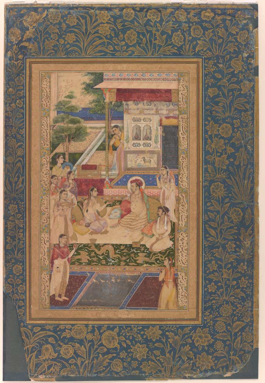 Jahangir e Príncipe Khurram entretidos por Nur Jahan de Unknown artist
