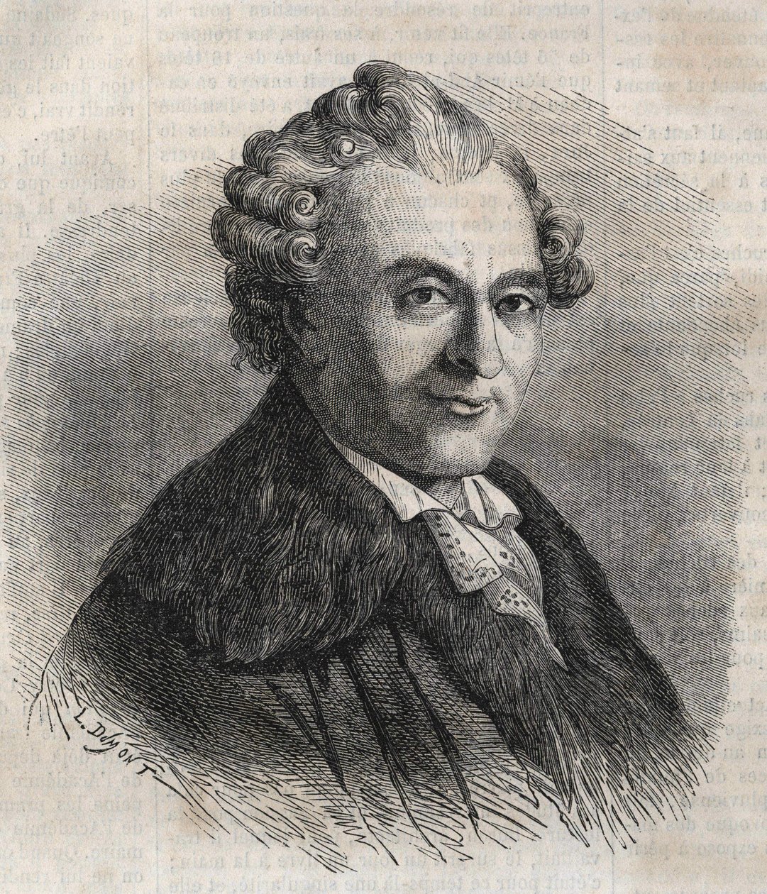Jean Michel Sedaine. dramaturgo francês 1719-1797 de Unknown artist