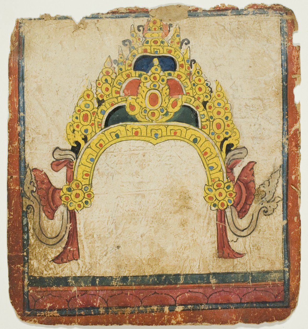 Coroa ritual de jóias, de um conjunto de cartas de iniciação (Tsakali) de Unknown artist