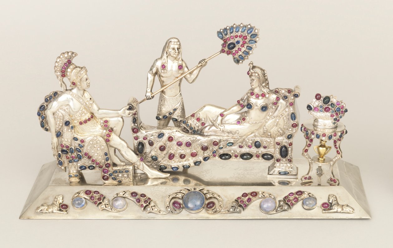 Escultura de joias de Antônio, Cleópatra e atendente de Unknown artist