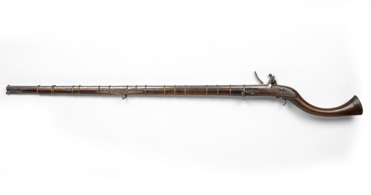 Jezail, c.1800 (cadeia, flintlock) de Unknown artist
