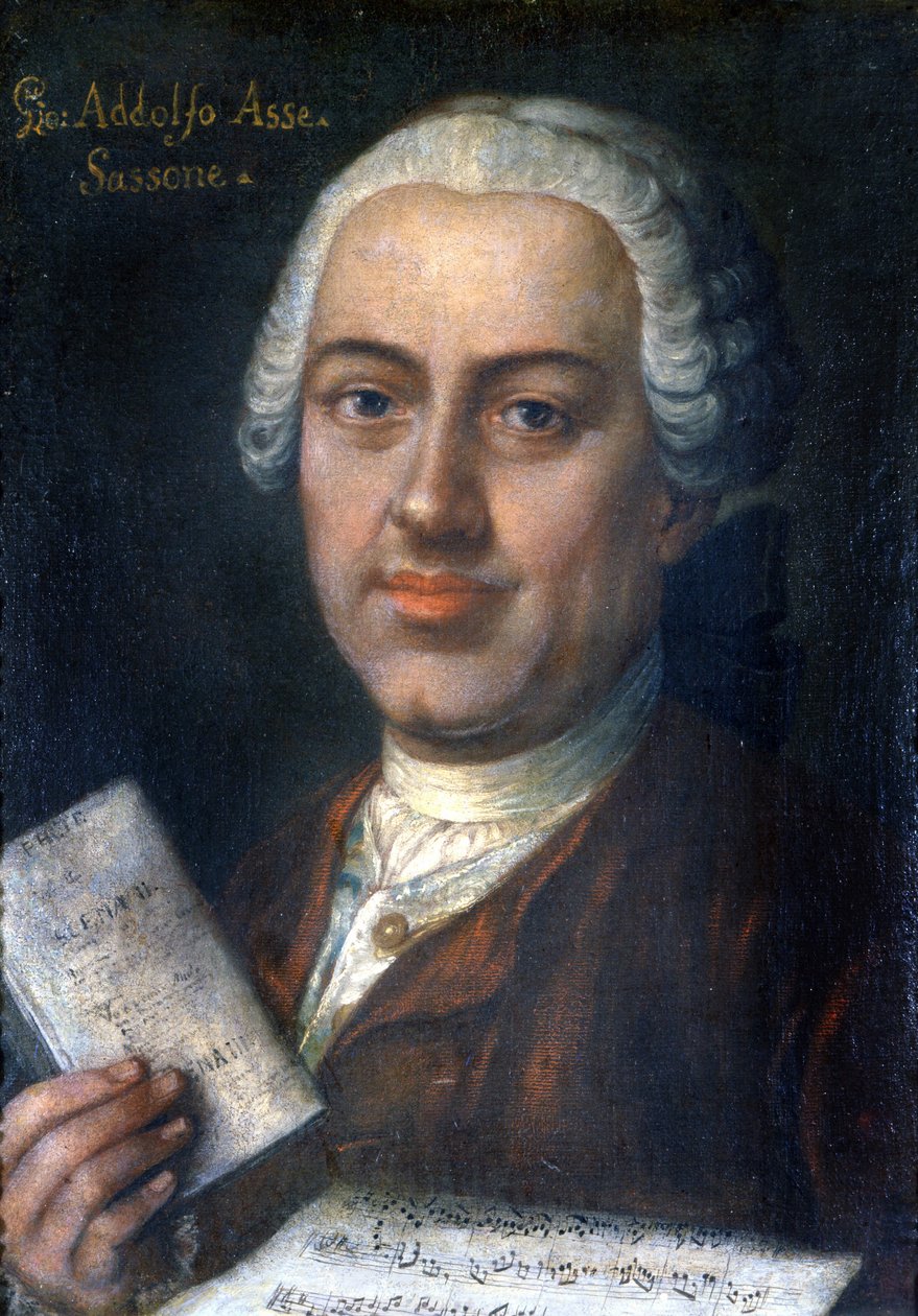 Johann Adolf Hasse, compositor alemão 1699-1783.Museo della Scala de Milão de Unknown artist