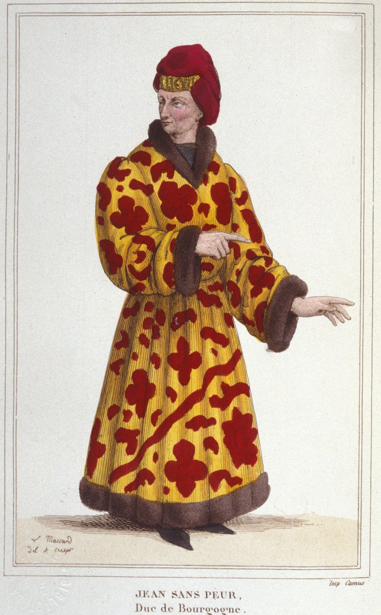 João sem medo (1371-1419), Duque de Borgonha. Gravura de 1830 de Unknown artist