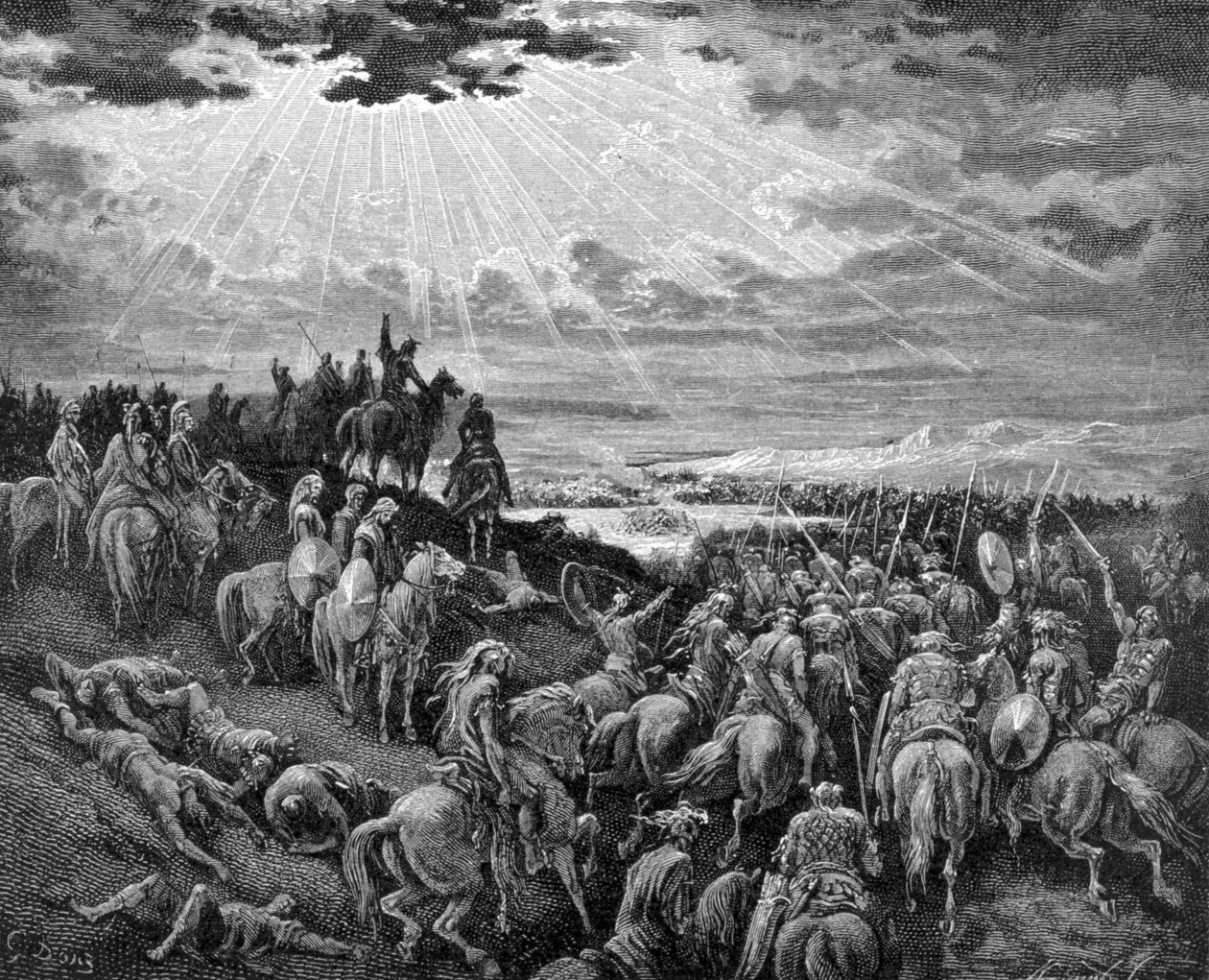 Joshua pára a corrida do Sol. de Unknown artist