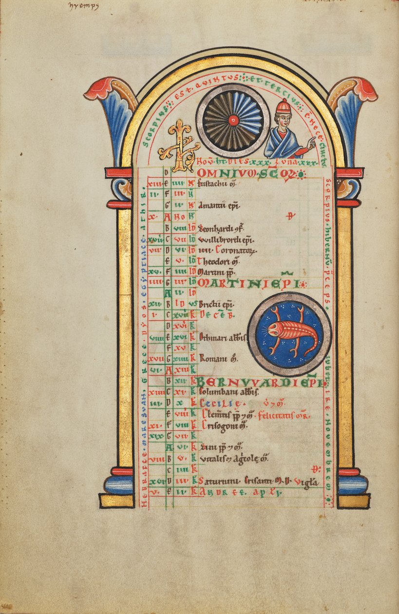 Júpiter (); signo zodiacal de Escorpião de Unknown artist