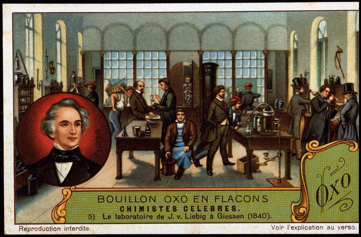 O laboratório de Justus von Liebig em Giessen (1840) de Unknown artist