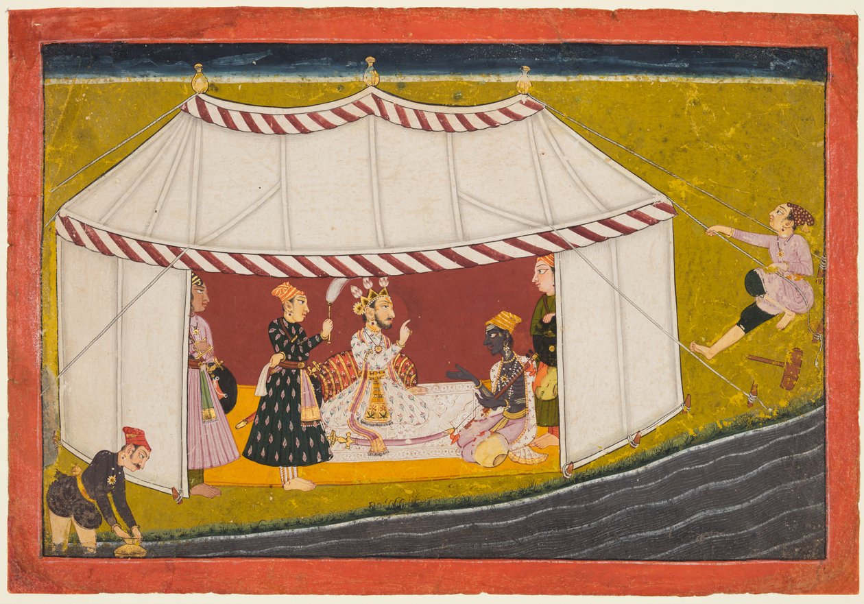 O Rei Bikramaditya Convoca Madhava, de um Madhavanala Kamakandala de Unknown artist