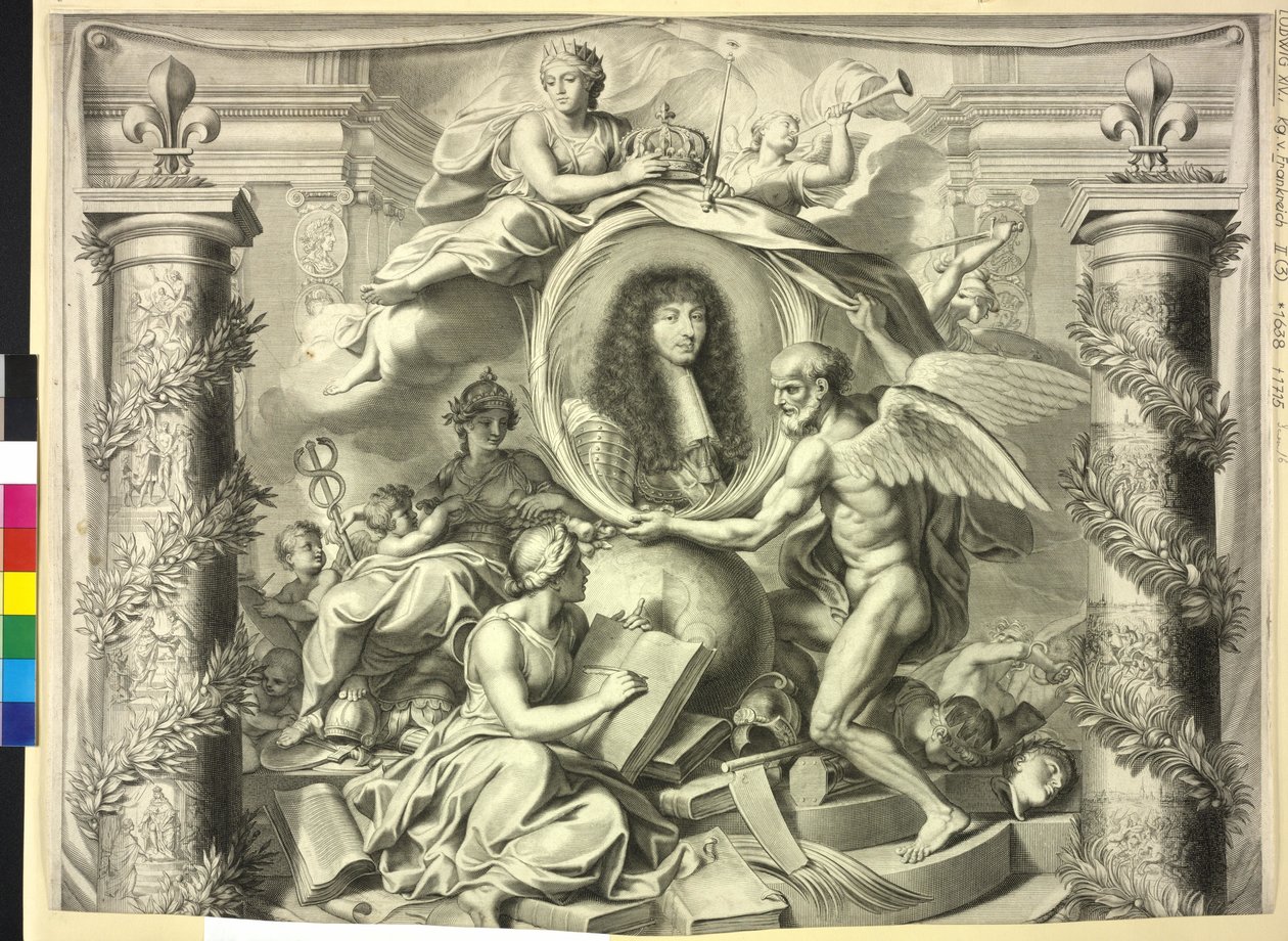 Rei de França Luís XIV (gravura) de Unknown artist