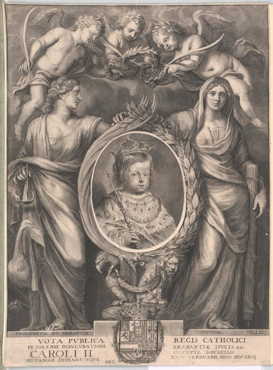 Rei de Espanha Carlos II (gravura) de Unknown artist