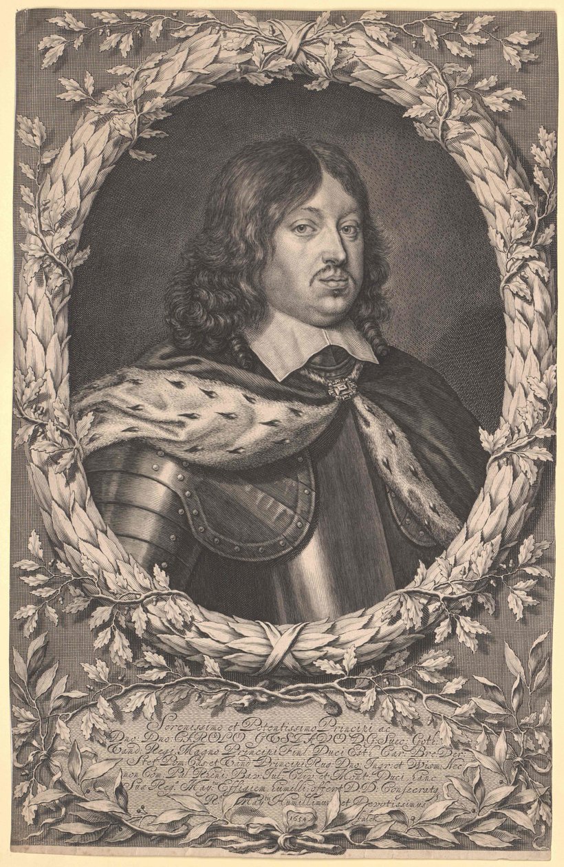 Rei da Suécia Carlos X. Gustav (impressão) de Unknown artist