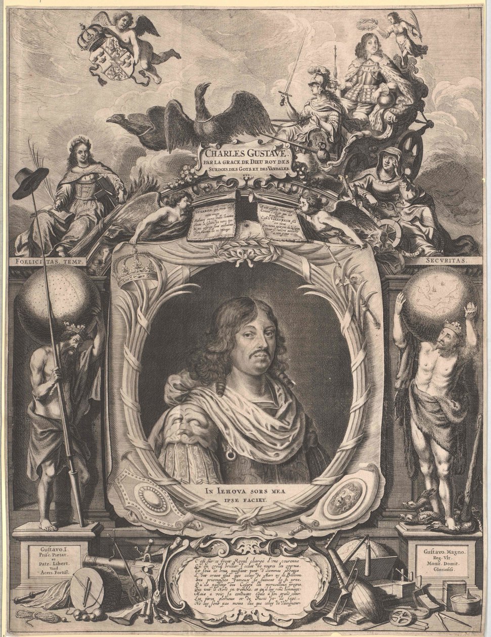 Rei da Suécia Carlos X. Gustav (impressão) de Unknown artist