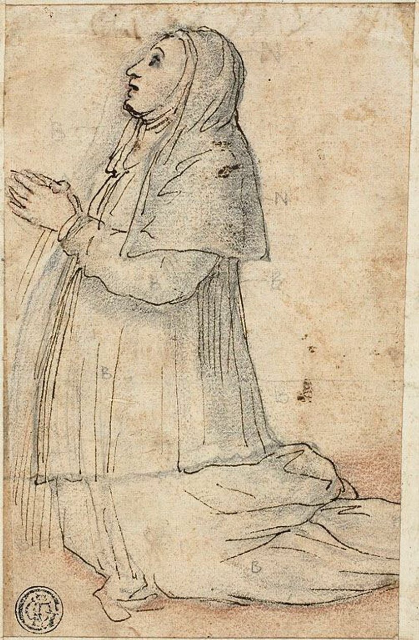 Freira ajoelhada de Unknown artist