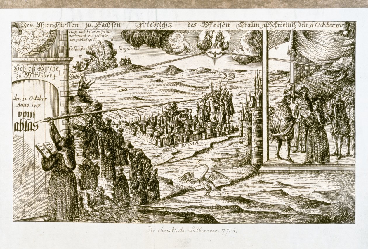 LUTHER Martin: Impressão alegórica do sonho de Frederico, o Sábio, príncipe de Saxe... (gravura) de Unknown artist