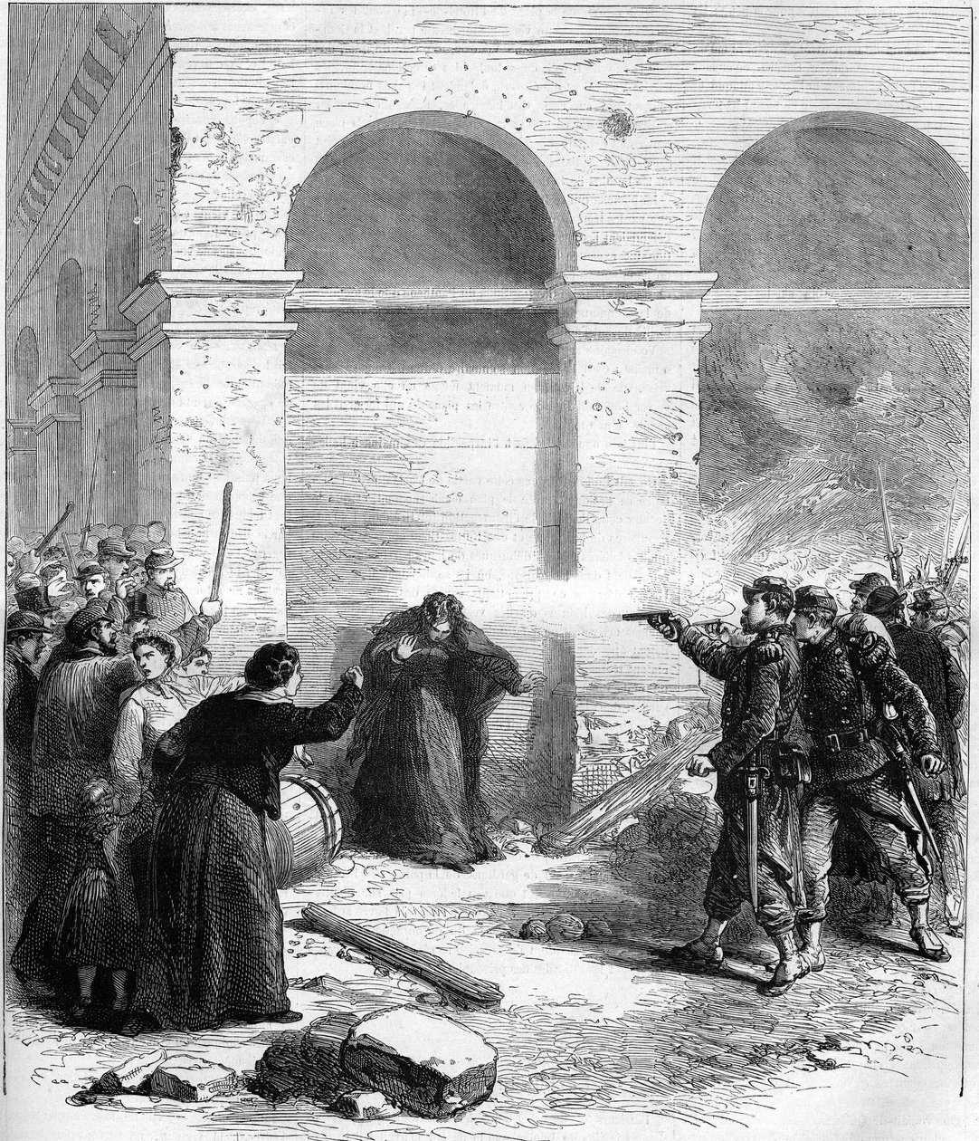 A Comuna de Paris, em 1871. Uma surpresa petrolífera na rue de Rivoli. de Unknown artist