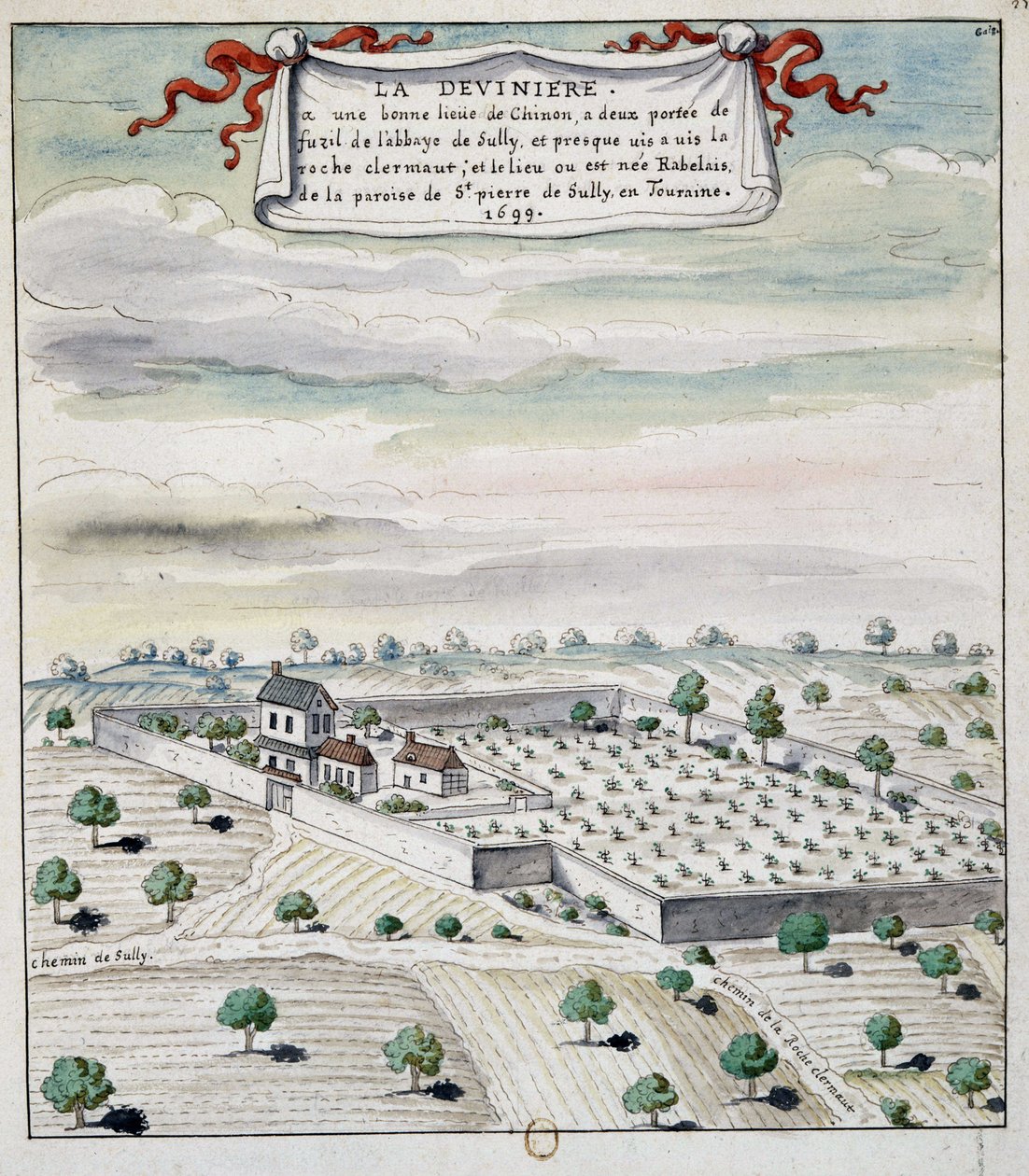 La Devinière (1699), terra natal de Rabelais de Unknown artist