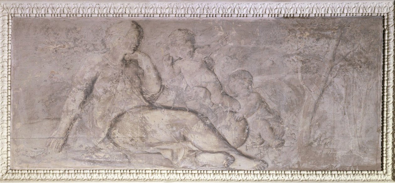 La Géographie, amours et sphère terrestre, entre 1775 e 1785 (óleo sobre madeira) de Unknown artist