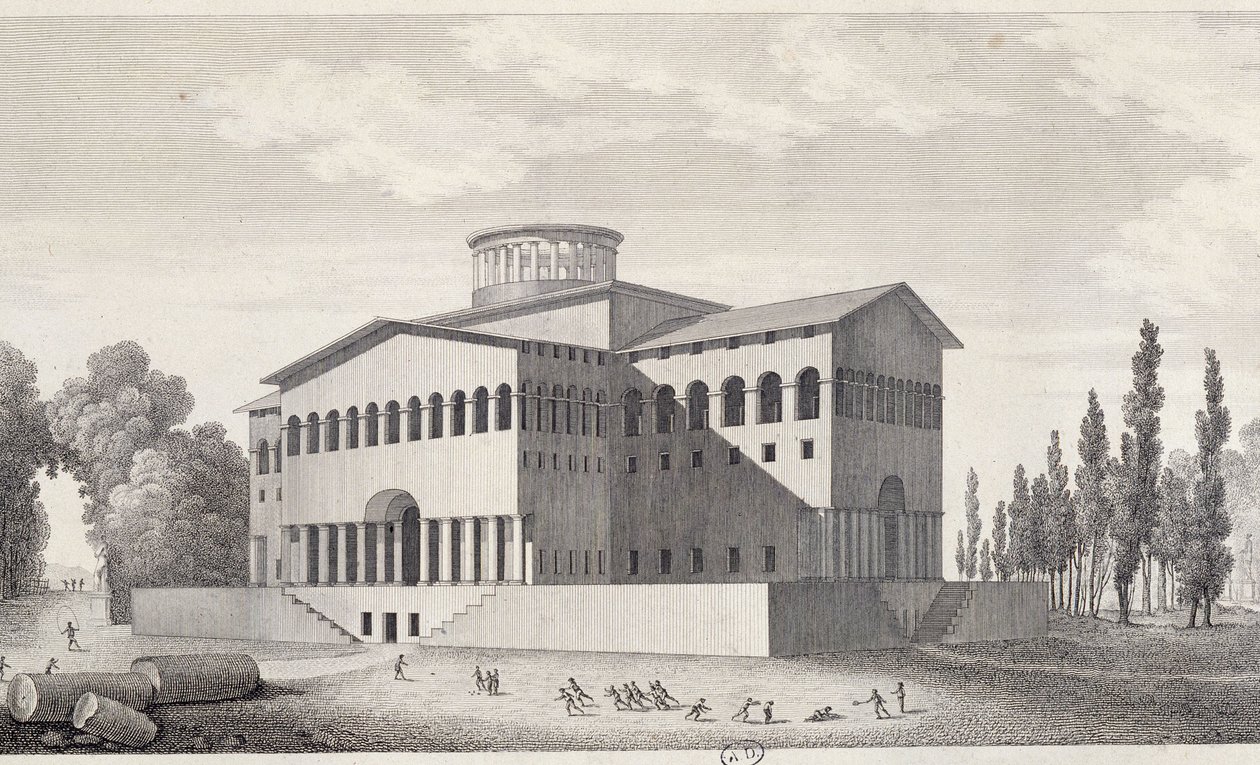 A Casa de Educação Ledoux - gravura de Unknown artist