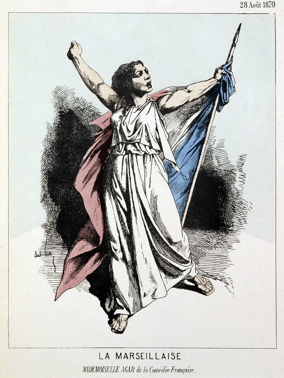 La Marseilllaise: Miss Agar da Comédia Francesa de Unknown artist