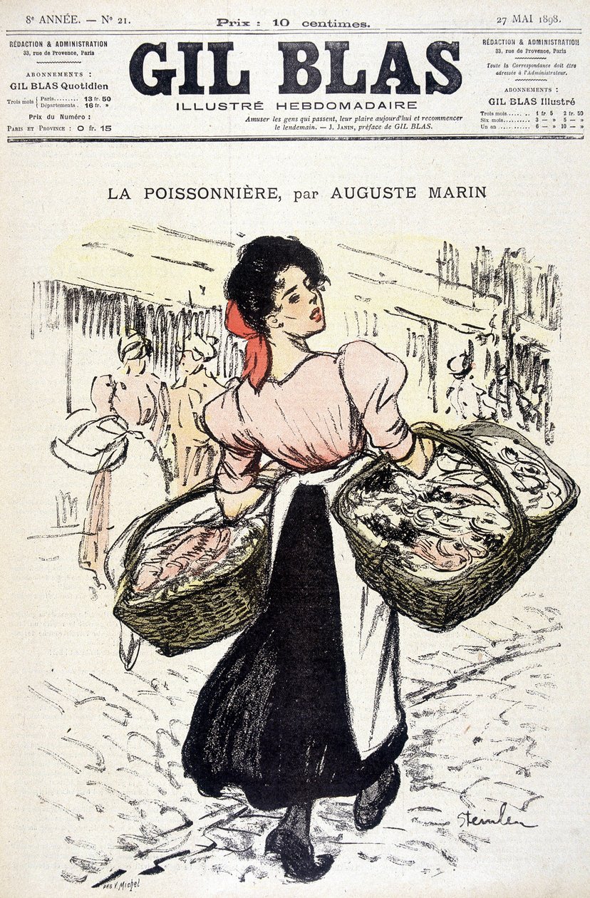 La fishonnière de Auguste Marin. Em "Gil Blas", em 27/05/1898. de Unknown artist