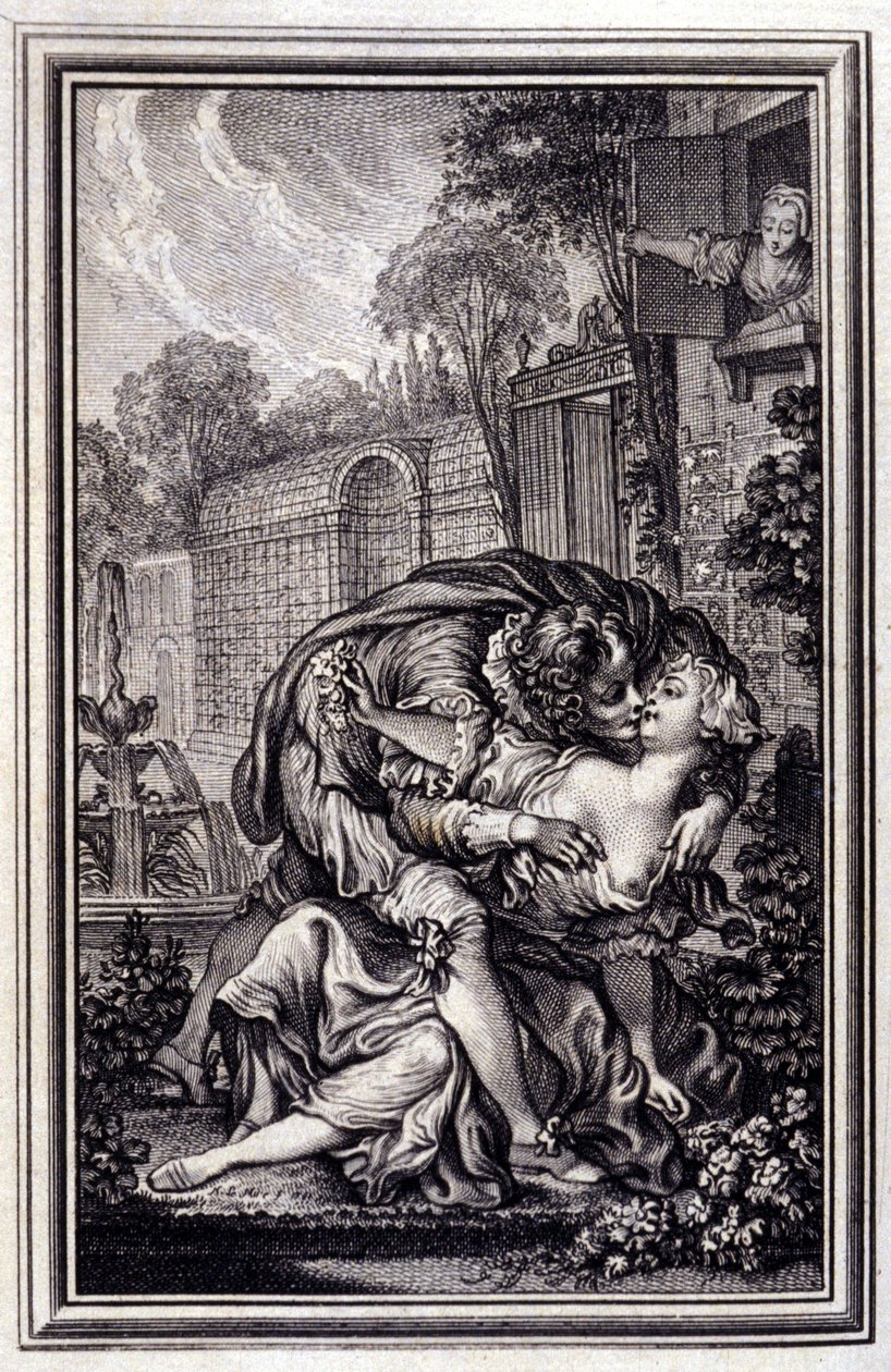 La servant justifiee - em "Contos e contos em verso", de Jean La Fontaine. 1762. de Unknown artist