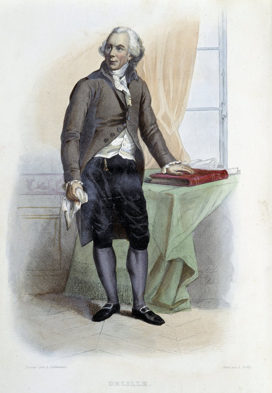 Abbé Jacques Delille - em "Le Plutarque francais", Ed. Mennechet, Paris de Unknown artist