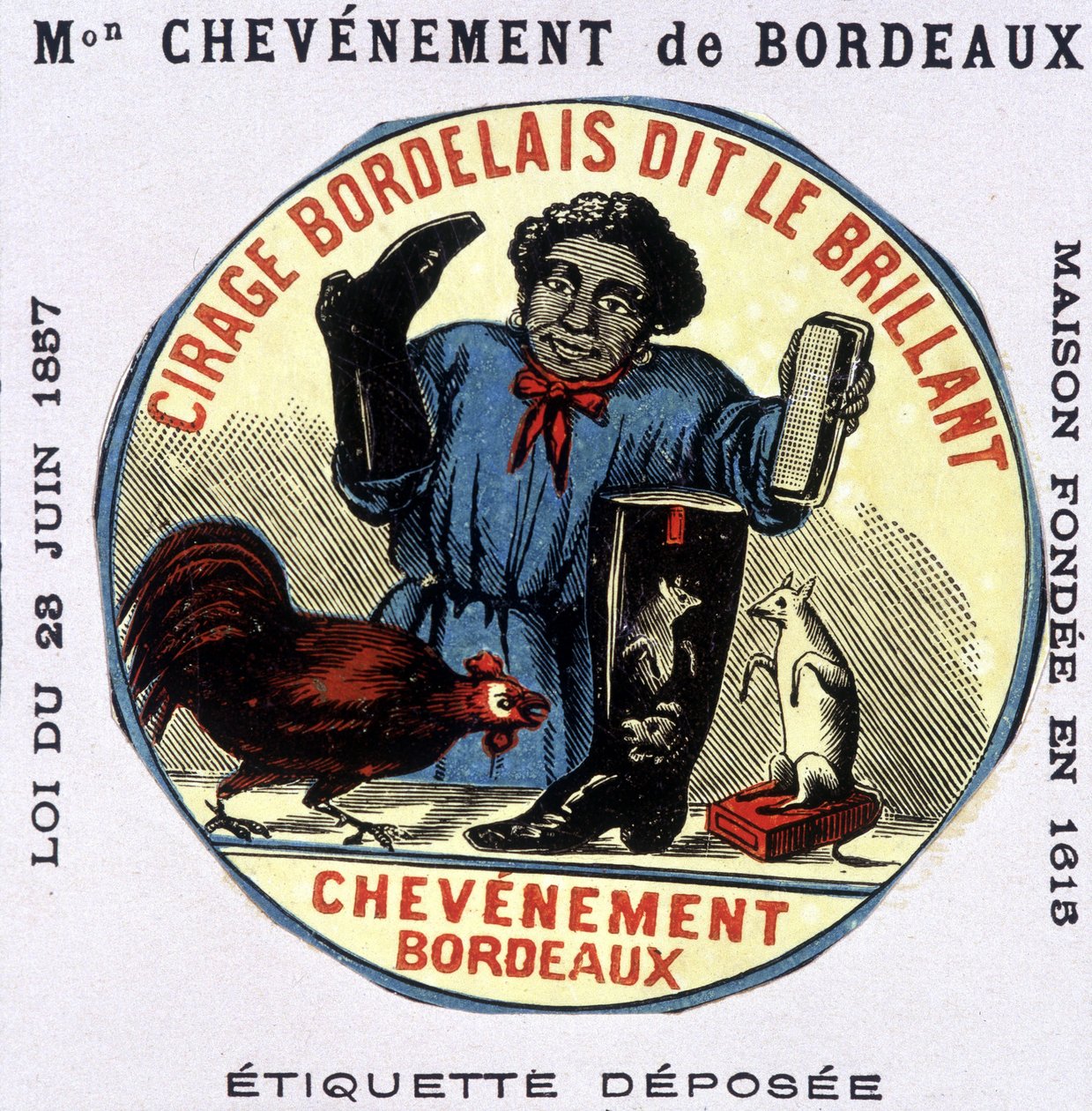 Rótulo de "Bordelais polish dit le Brillant": Chevènement de Bordeaux". sd. Século XIX de Unknown artist