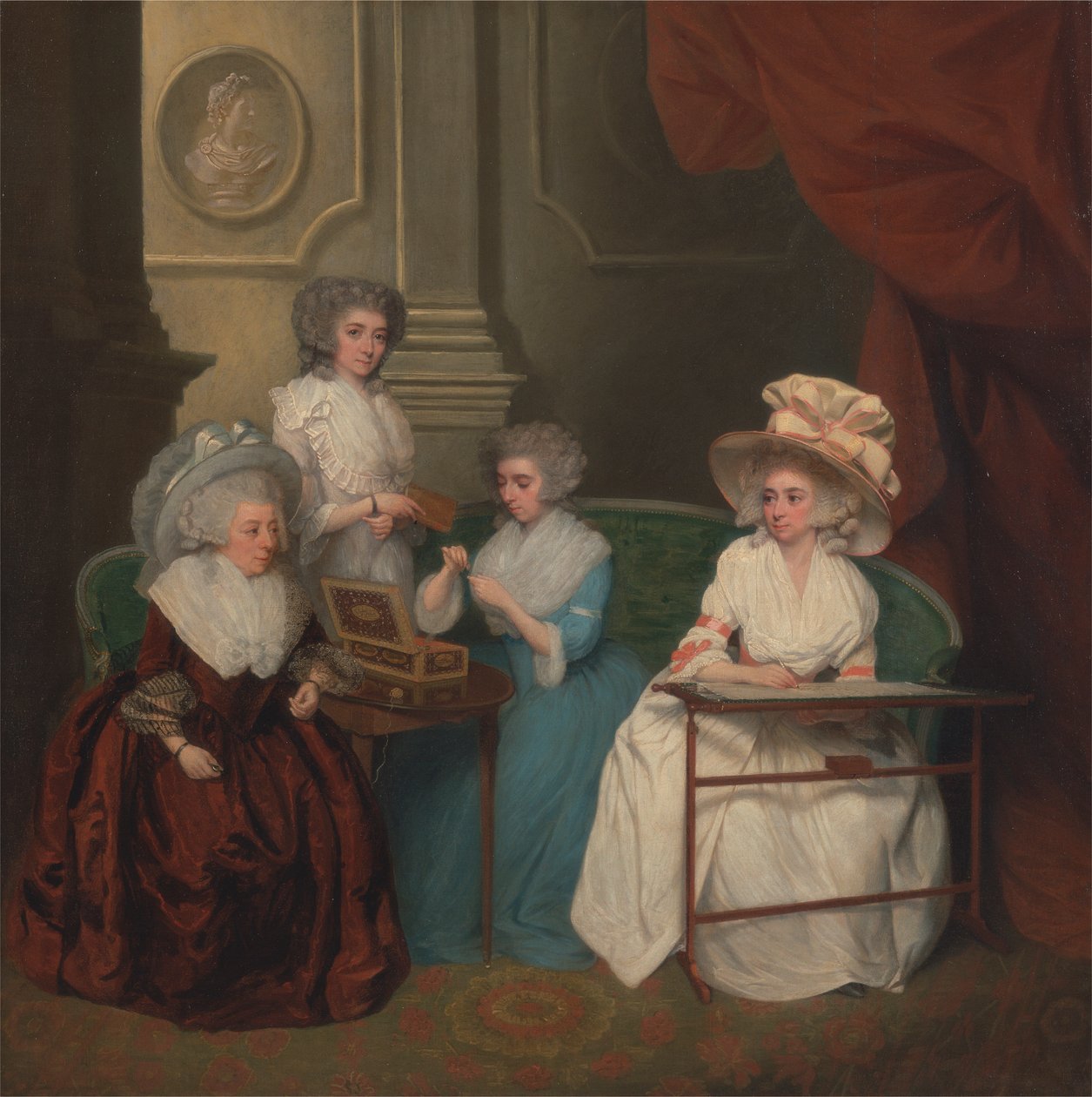 Lady Jane Mathew e as suas filhas de Unknown artist
