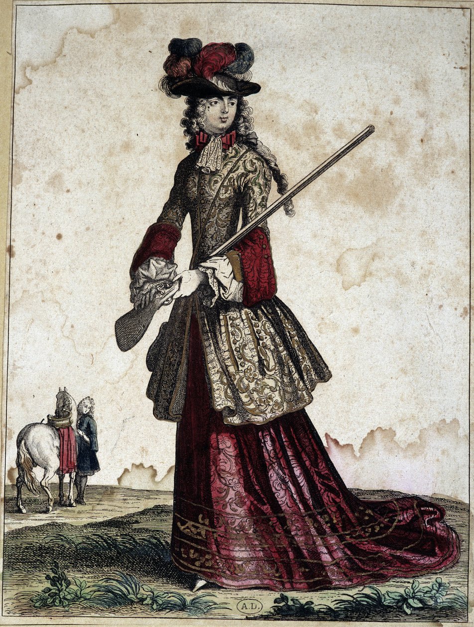 A senhora na caça - gravura de Unknown artist
