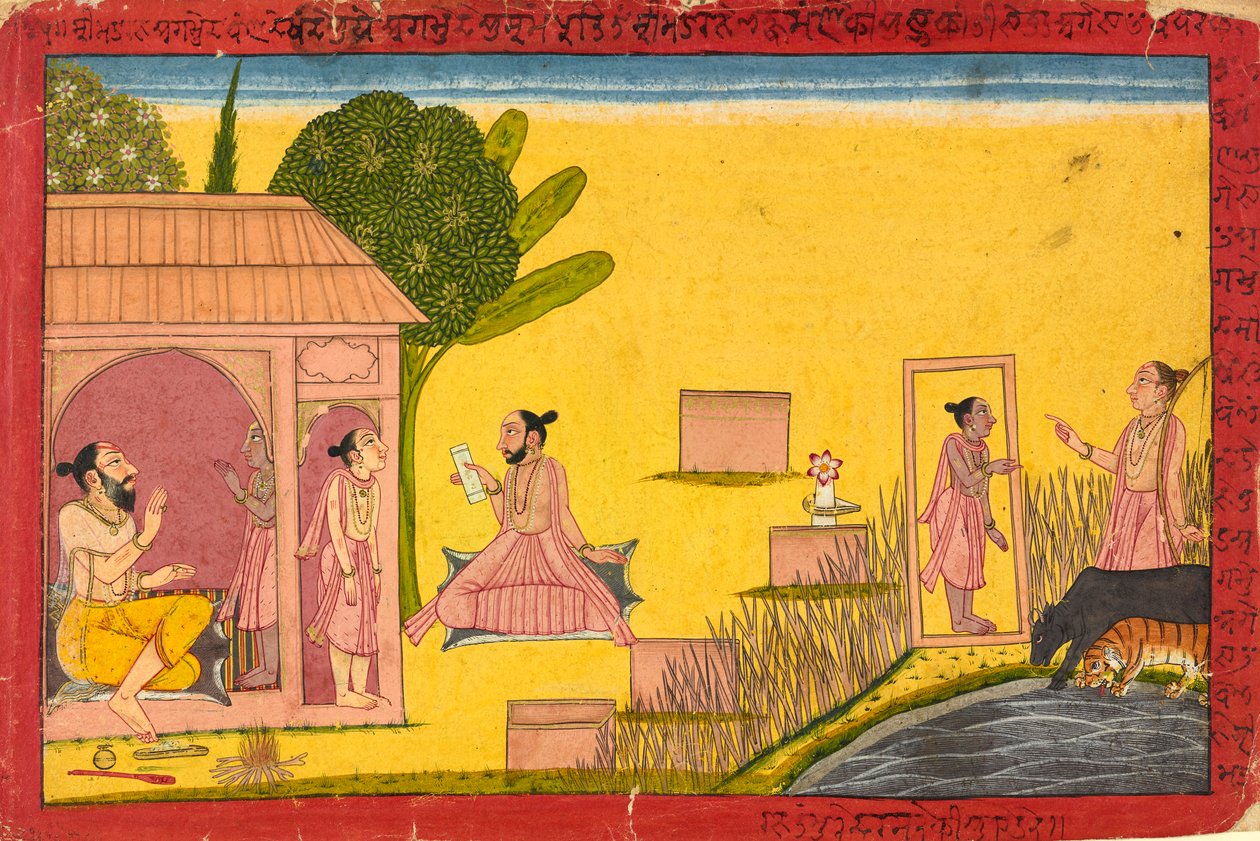 Lakshmana no eremitério, fólio de um <em>Ramayana</em> de Unknown artist