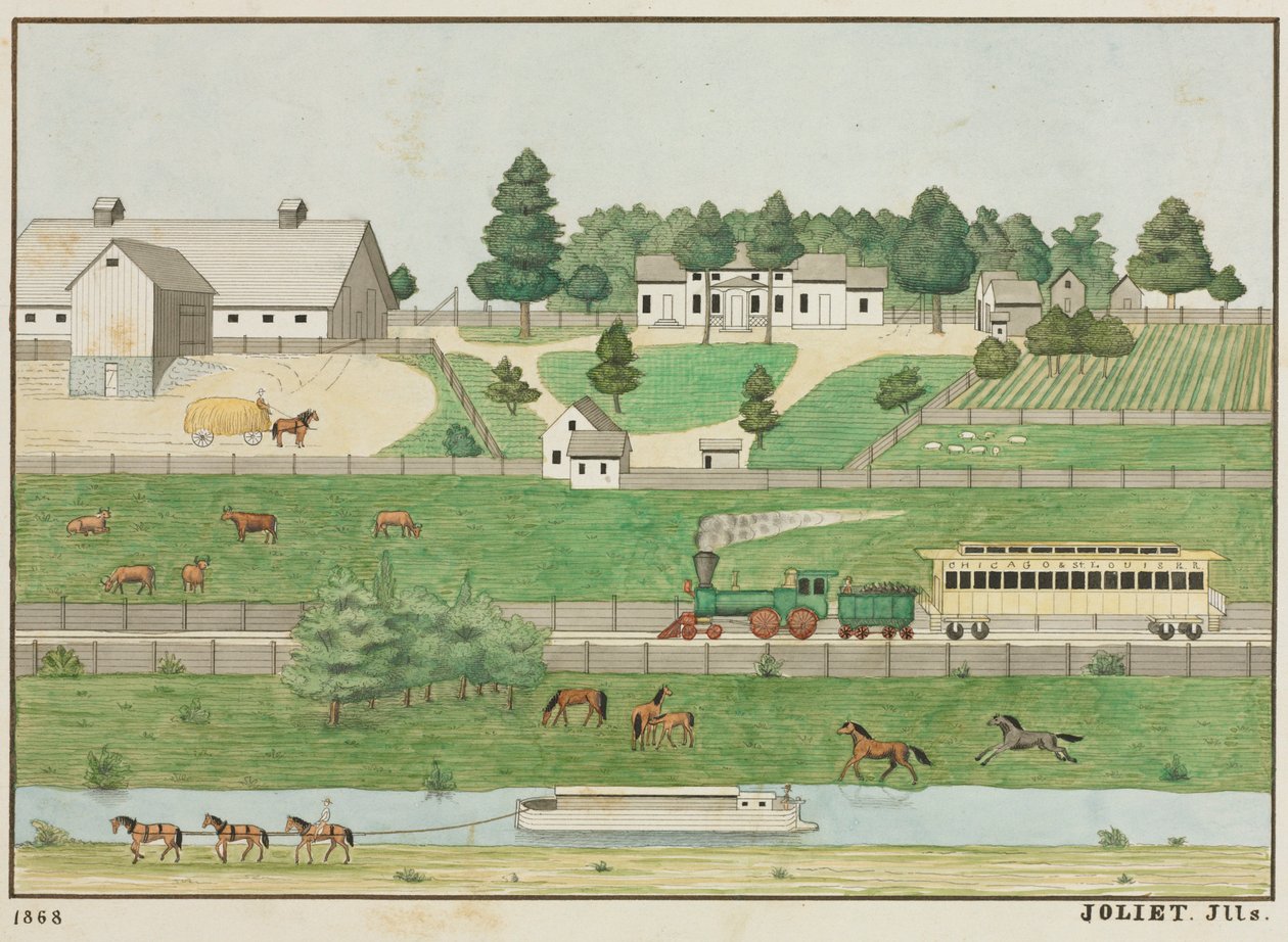 Paisagem, Joliet, Illinois de Unknown artist