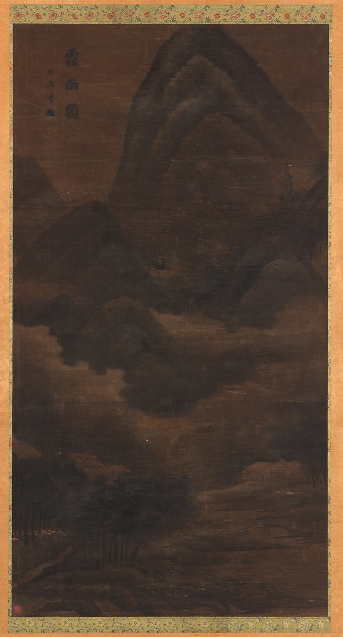Paisagem: chuva nas montanhas de Unknown artist