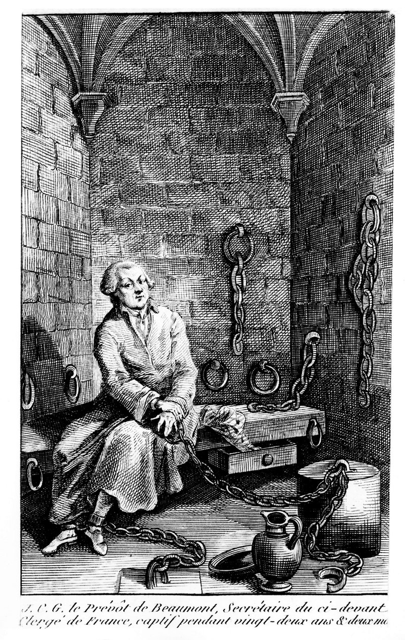 Le provost de Beaumont, secretário do clero da França, cativo há 22 anos na Bastilha - gravura anónima, Musée Carnavalet de Unknown artist
