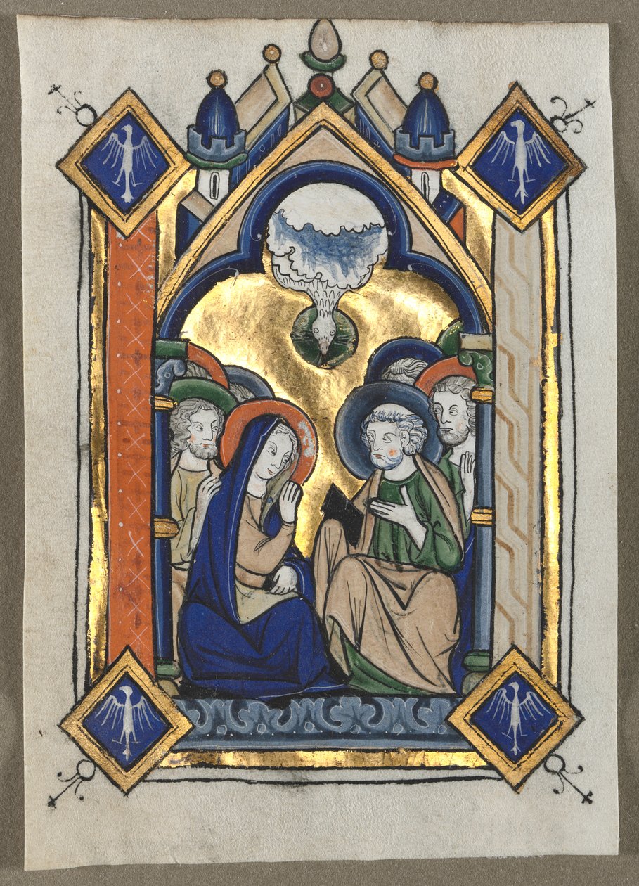 Folha Extirpada de um Saltério: O Pentecostes de Unknown artist