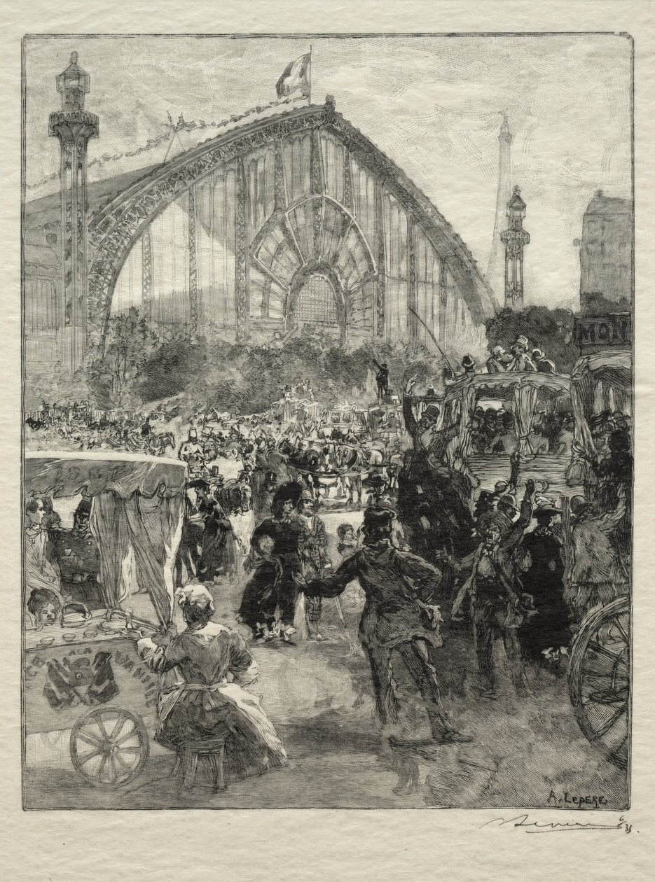 Saindo da Exposição de 1889 de Unknown artist