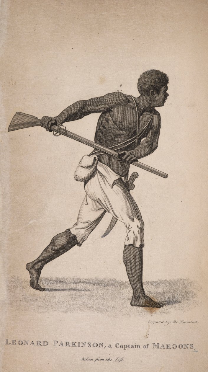Leonard Parkinson, um Capitão de Maroons. de Unknown artist