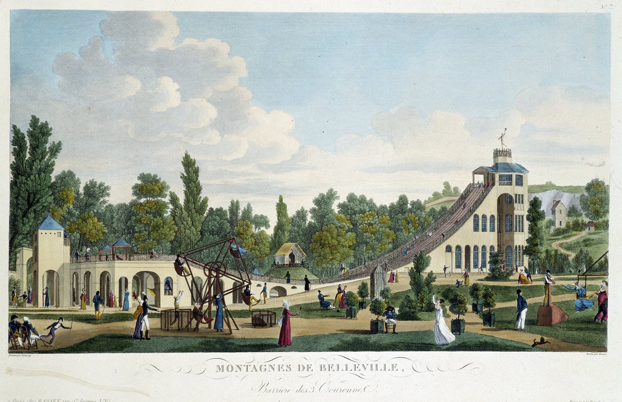A montanha-russa de Belleville - em "Vues de Paris" de Courvoisier de Unknown artist