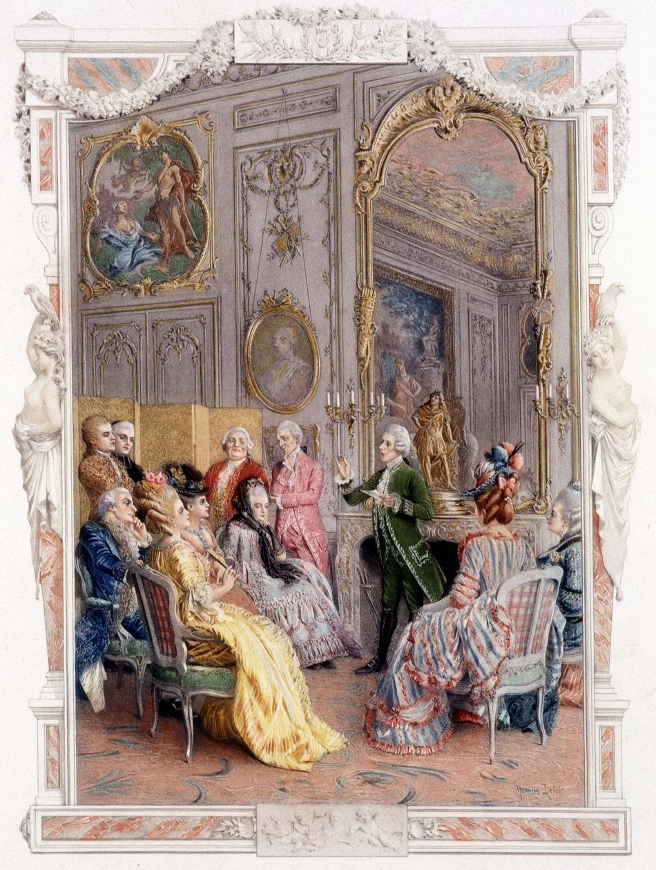 Feira literária do século XVIII - em "Uma mulher de qualidade no século passado". de Unknown artist