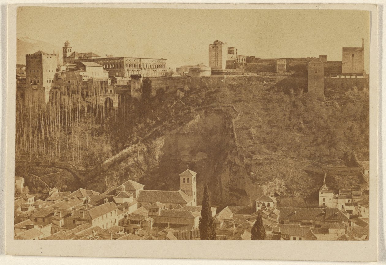 [Vista panorâmica de Alhambra, Espanha]. de Unknown artist