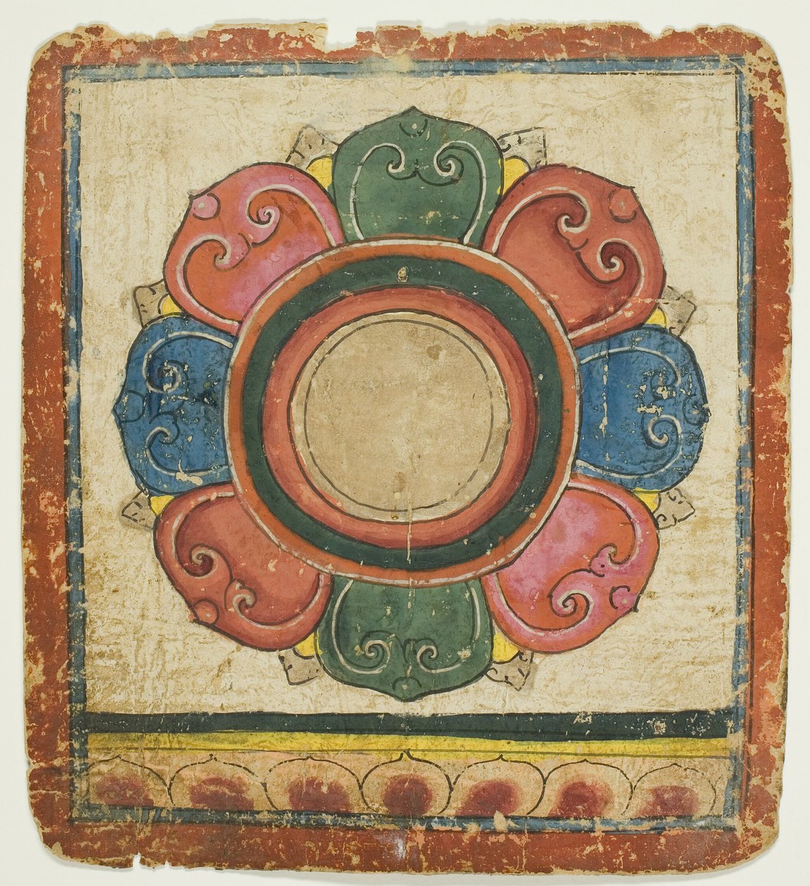 Lótus de um conjunto de cartas de iniciação (Tsakali) de Unknown artist