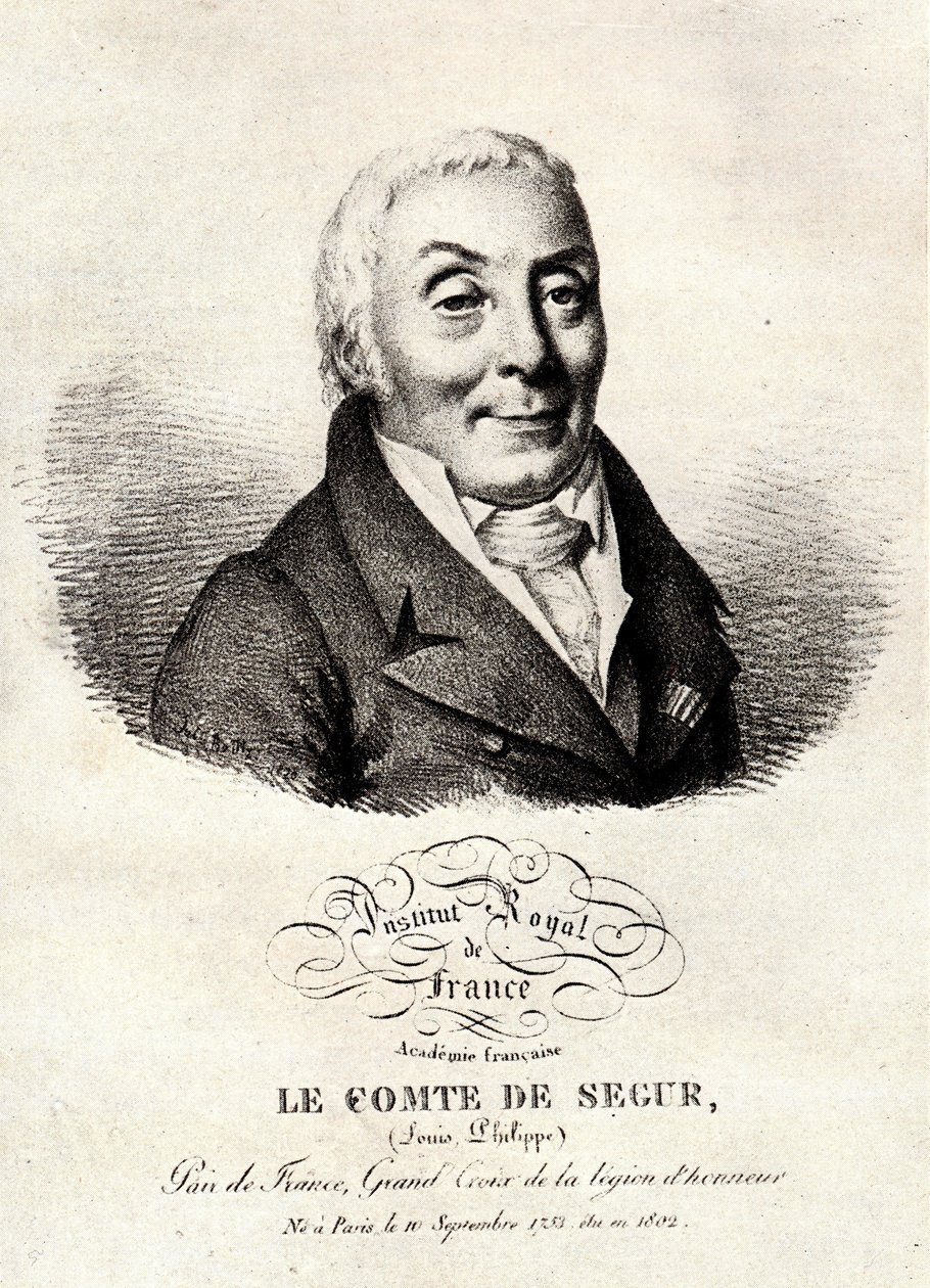 Louis-Philippe (Louis Philippe) Conde de Segur, Grão Mestre das Cerimónias do Primeiro Império, historiador e senador (1753-1830)- de Unknown artist
