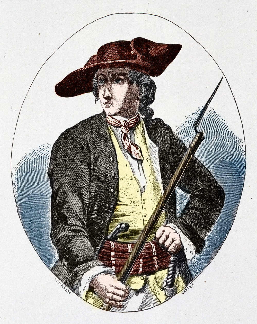 Louis Mandrin (1725 - 1755) Contrabandista francês de Unknown artist