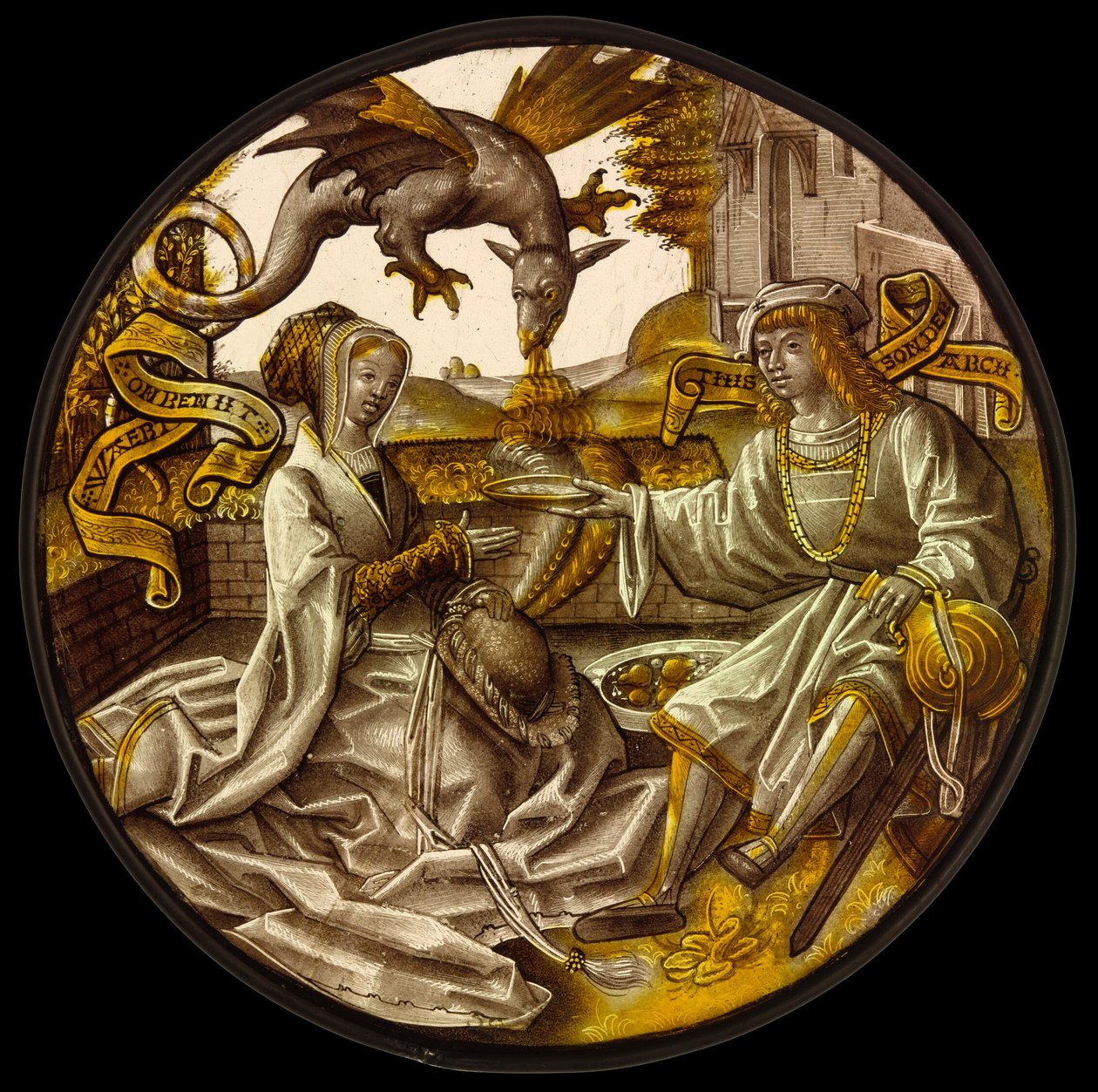 Amantes num jardim de Unknown artist