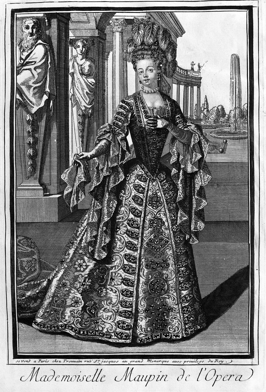 Mademoiselle Maupin (1670-1707), cantora francesa. de Unknown artist